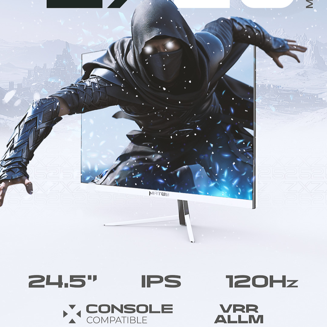 MONITEUR MATOS ZX25 120HZ IPS 25 POUCE WHITE FHD
